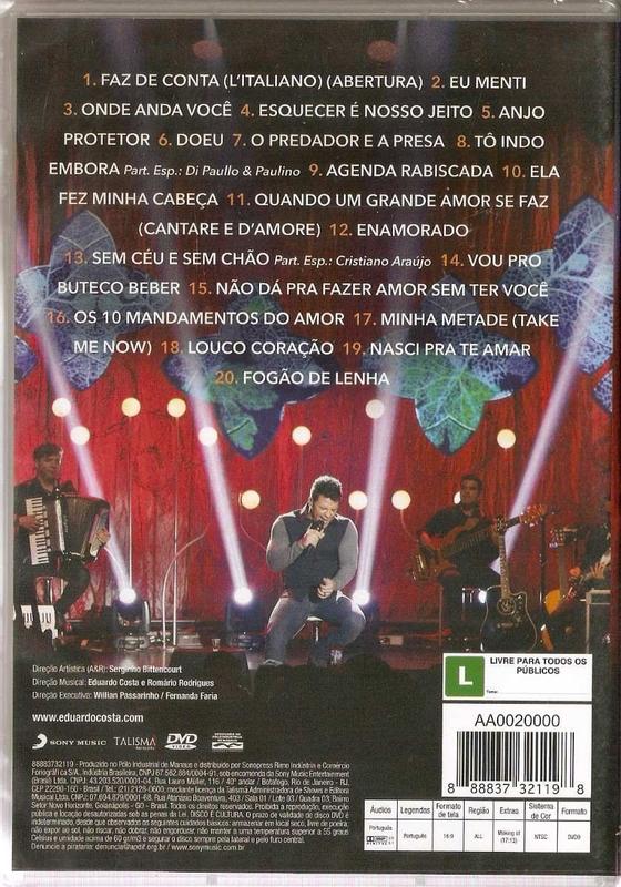 Dvd Eduardo Costa Acústico - Novo*** - Música Sertaneja - Magazine